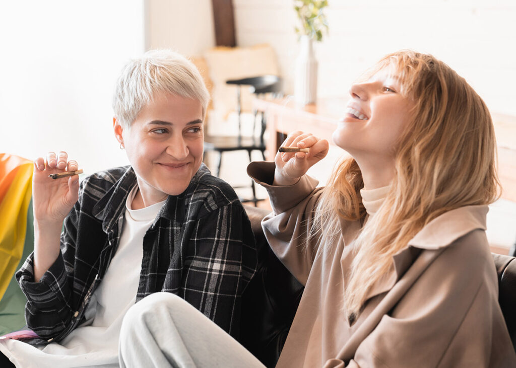 ladies enjoying cannabis - Dry January
